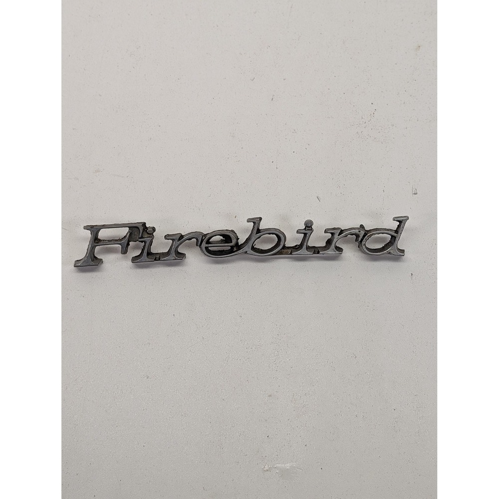 Pontiac Firebird Emblem Silver Script Badge OEM Metal Emblem Car‎ Trim Piece